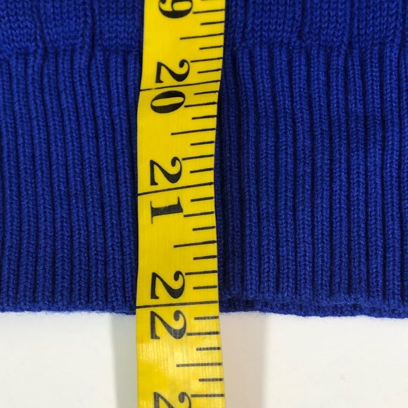Karen Scott Bright Blue Cable Knit Sweater Size S - Picture 6 of 6